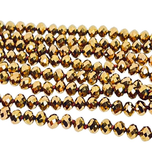 Kirks Folly Single Strand Shimmer Bead Flapper Necklace (5996) - Picture 5 of 8